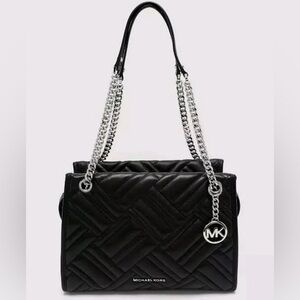 Michael Kors Kathy Black Quilted Leather Bag